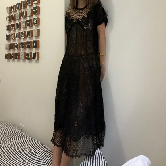 Vintage Crochet Maxi Dress - Picture 4 of 5
